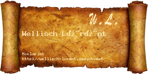 Wellisch Lóránt névjegykártya